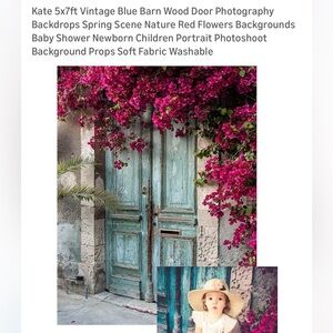 Kate Spring floral backdrop 5x7